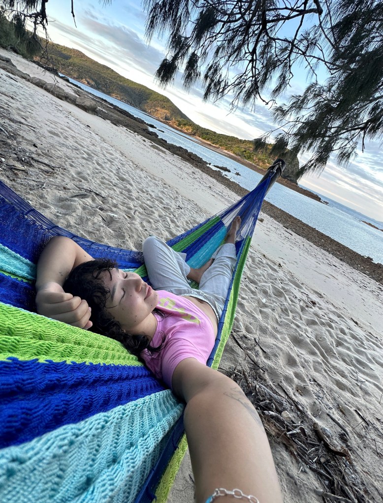 Sirirat Nensewicz on Pumpkin Island in the Great Barrier Reef off the coast of Queensland.