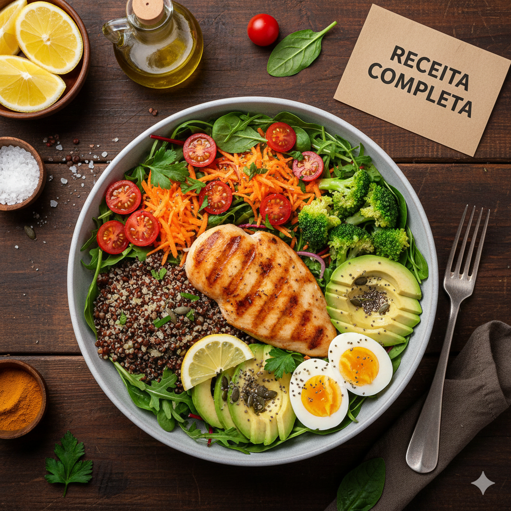 Almoço Saudável Completo para Emagrecimento Rápido: estratégia, receita prática e guia metabólico