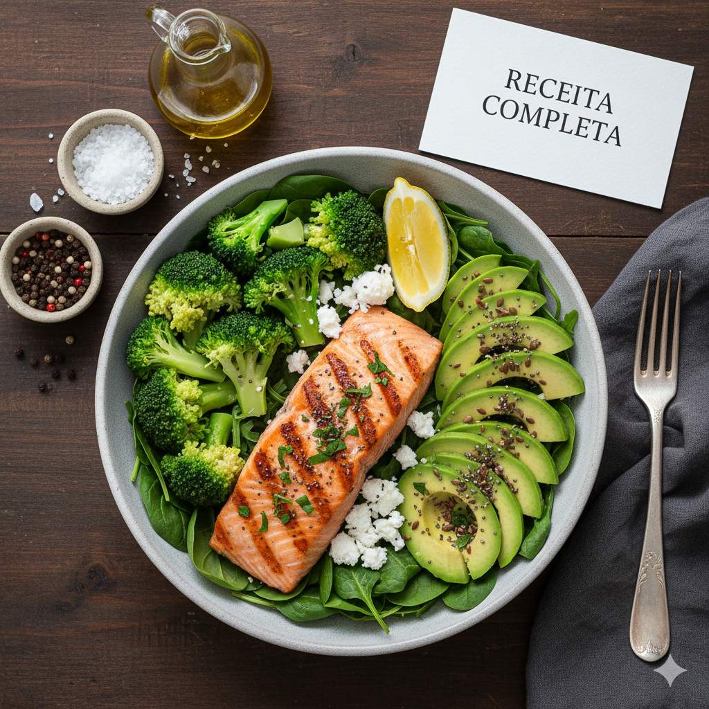 Jantar saudável low-carb para secar a barriga sem esforço