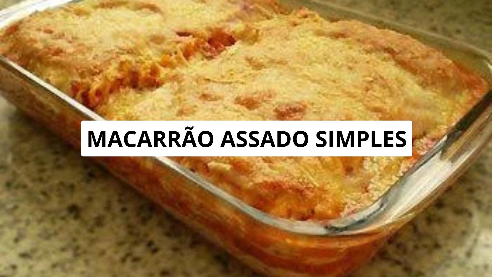 macarrão assado simples e sustentável
